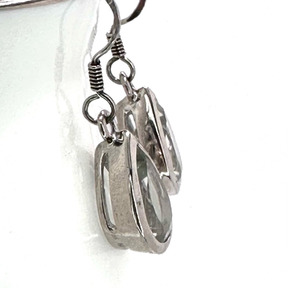 Sterling Silver Prasiolite Earrings - Picture 3 of 9